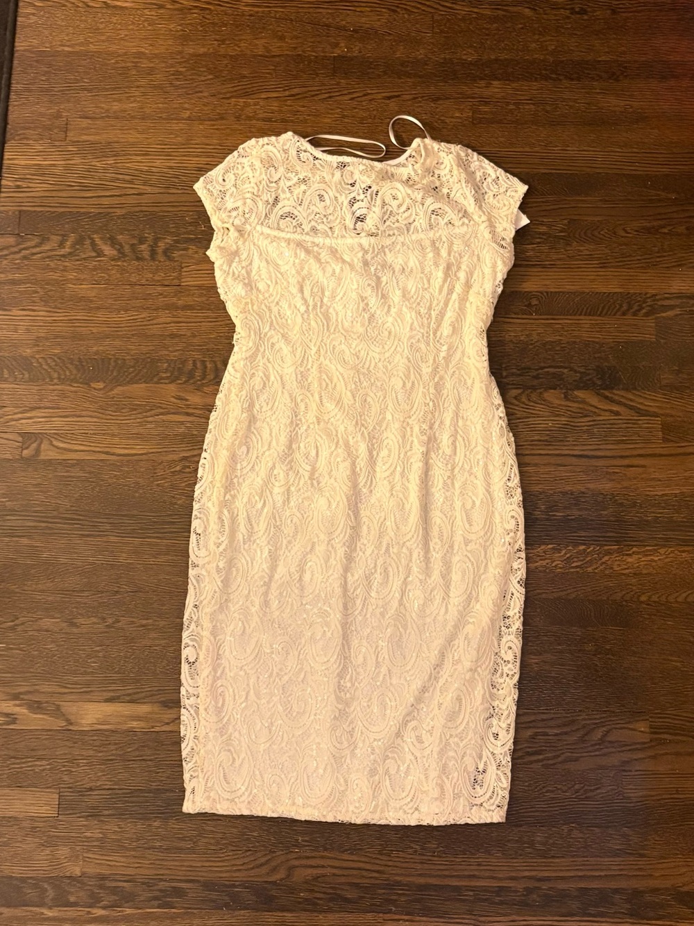 Marina Dresses Lace Sheath Dress in ivory M